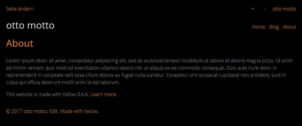 Seite vor Anpassungen